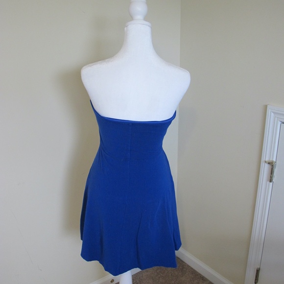 Women's Express Casual Sleeveless Tube Summer vacation Dress Size Small Blue GUC - Picture 3 of 6